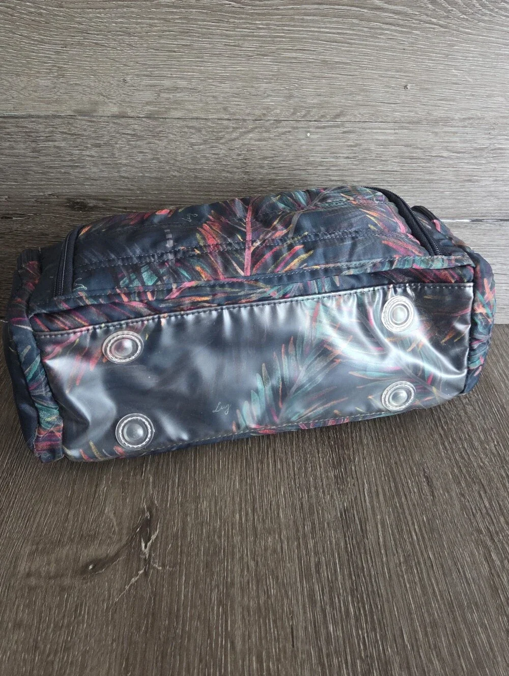 Lug Trolley Cosmetic Case – Tropical Palm Leaves Travel Makeup Bag